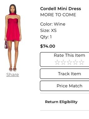 Cordell Mini Dress in Wine - Women's Strapless Evening Dress